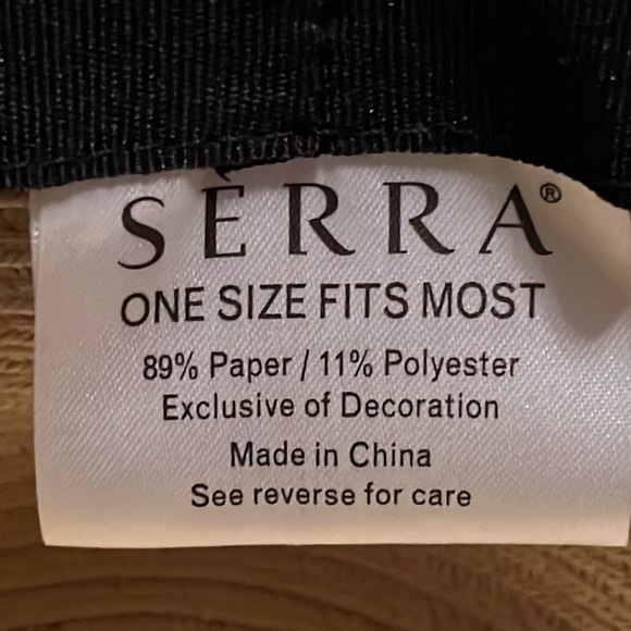 SERRA Life’s a Beach Embroidered Wide Brim Sun Hat OSFM - Picture 4 of 6